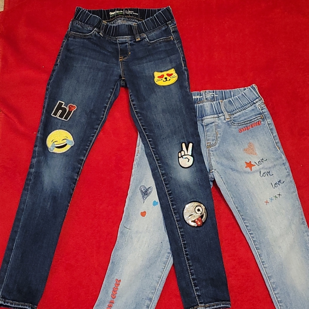 Bundle of (2) denim leggings